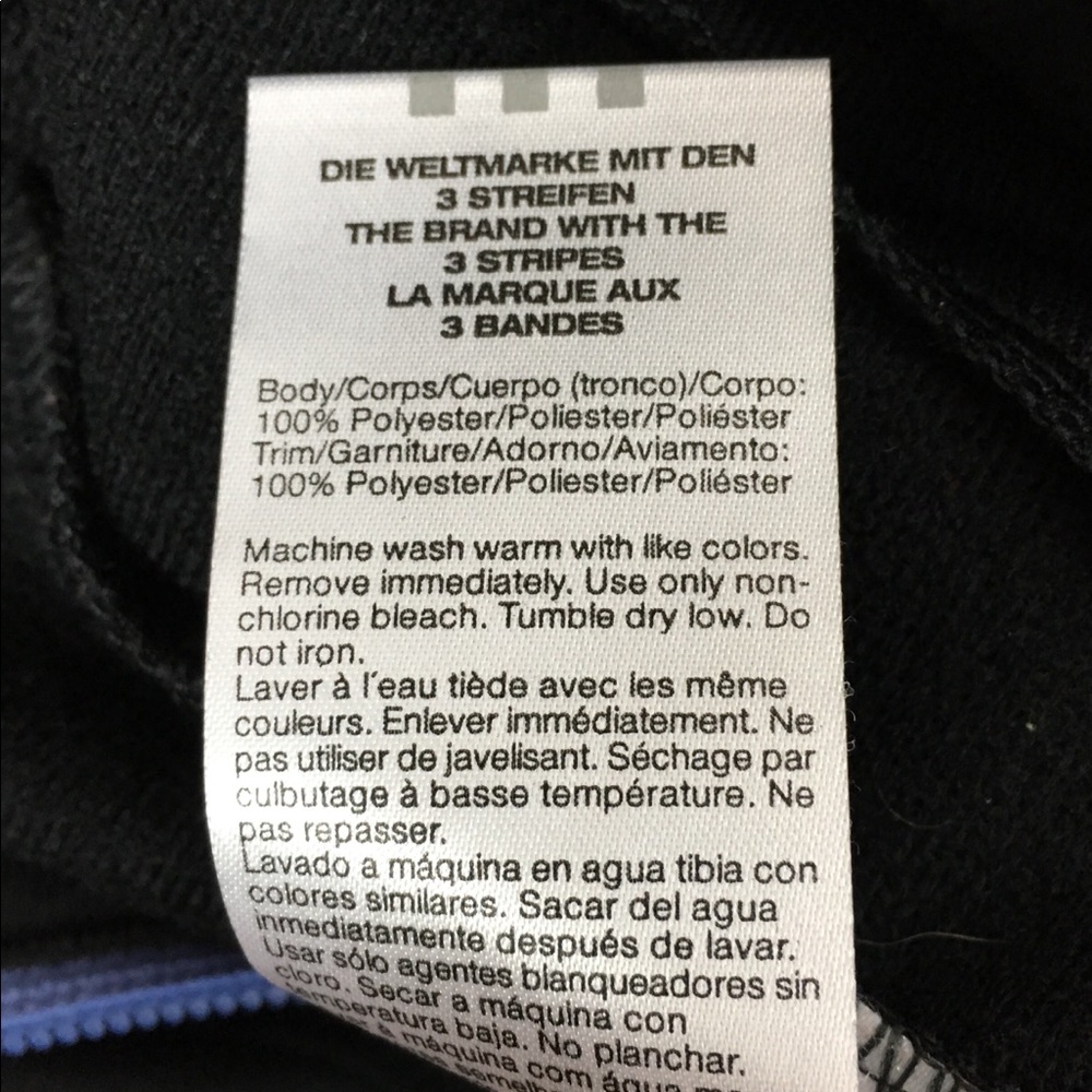 Adidas Zip Up Jacket Black Size XS - Picture 5 of 6